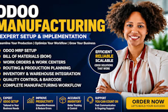 setup odoo manufacturing odoo mrp bom work orders inventory production erp