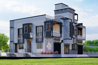 create 3d house design and photorealistic rendering