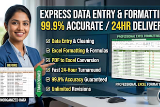 type, clean, filter, and do data entry in excel