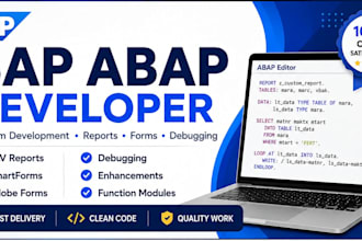 develop sap abap reports, alv reports, smartforms, adobe forms and debug program