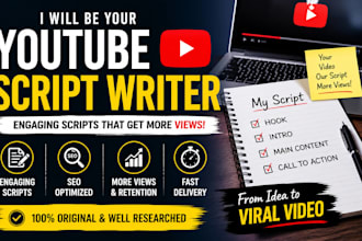 youtube video scripts with SEO titles, descriptions,and tag