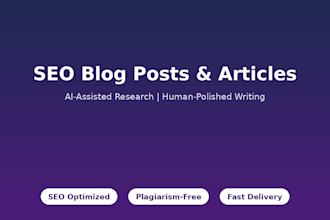 write engaging SEO blog posts and articles using ai assisted research