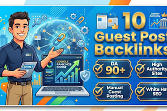 do 10 guest post backlinks to da 90 guest posting sites