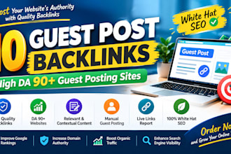 do 10 guest post backlinks to da 90 guest posting sites