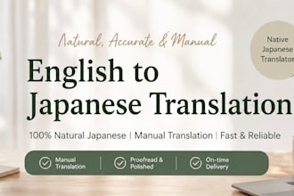 translate english into fluent and natural japanese