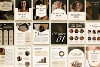 design minimalist canva ebook workbook journal planner template for wellness