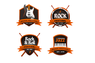 do metal, punk, pop, jazz, hip hop, or musical band logo