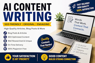 write high quality ai assisted articles and blog posts