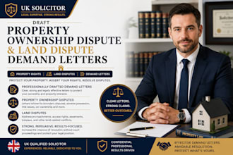 draft property ownership dispute and land dispute demand letters