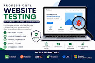 test your website and provide detailed bug report