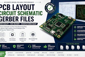 do pcb layout, pcb design, circuit schematic and gerber files