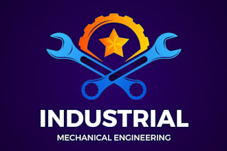 do industrial engineering company construction factory logo