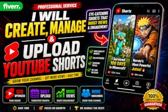 create, manage and upload youtube shorts for your channel
