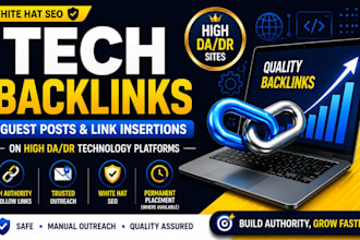 provide guest post on high da technology and saas sites with dofollow backlinks