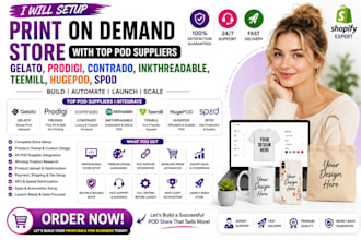 setup print on demand gelato prodigi contrado inkthreadable teemill hugepod spod