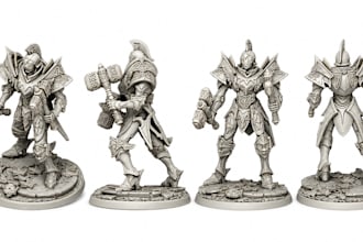 sculpt custom dnd miniature character 3d printable stl blender zbrush tabletop