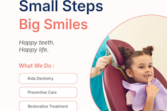 design professional dental clinic social media posts and instagram flyers