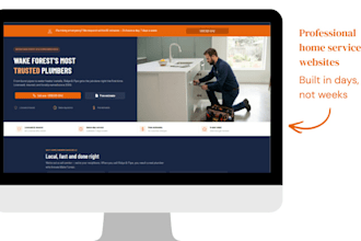 build a professional website for your plumbing, hvac, or home services business