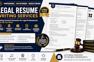 write an ats optimized legal resume for attorneys and legal professionals