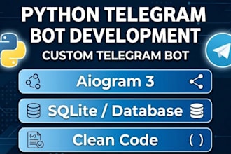 build custom python telegram bot for automation and management