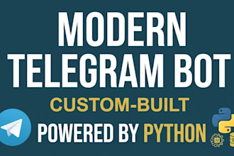 build custom python telegram bot for automation and management