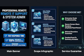 monitoring and noc I will setup, monitor, and manage your IT systems using rmm