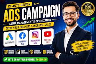 run google ads, youtube ads, facebook ads and instagram ads