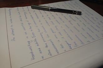 write anything neat and in beautiful handwritting