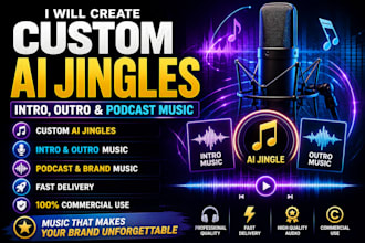 create custom ai jingles, intro, outro and podcast music
