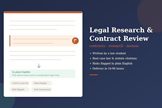 do legal research, contract review, and write legal memos