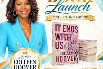 do a professional book signing and book launching flyer