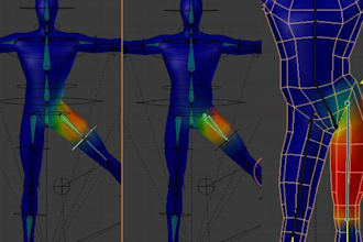 rig weight paint optimize your game character for unity, unreal engine source