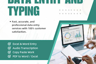 do professional data entry, typing work, and invoice data entry
