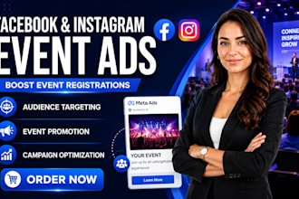 run facebook and instagram ads for concerts, conferences and events