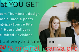 design youtube thumbnail and instagram post in canva