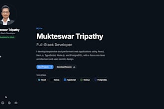 build a modern portfolio website