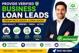 provide verified business loan leads, fresh mca leads, loan leads