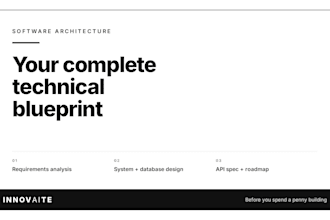 design your complete software architecture and technical blueprint