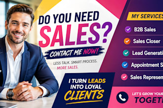sales closer b2b sales leads generation appointment setting sales representative