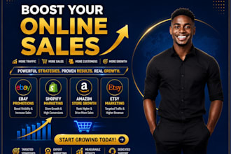 boost your shopify, etsy, amazon and ebay sales
