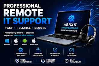 provide professional remote IT support for windows PC