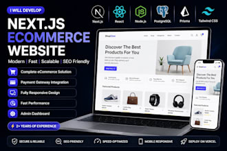 build a professional nextjs ecommerce website
