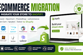 migrate ecwid opencart prestashop oscommerce zen cart spryker saleor to shopify