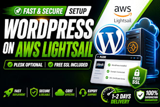 set up wordpress on AWS lightsail, free SSL