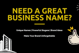 create unique business name ideas and powerful brand slogans