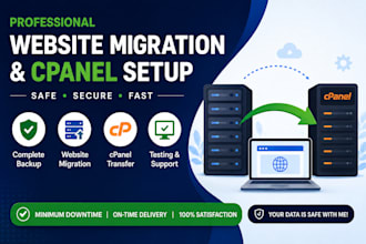 do website migration, cpanel setup, and hosting transfer