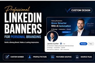 design professional linkedin banner personal branding