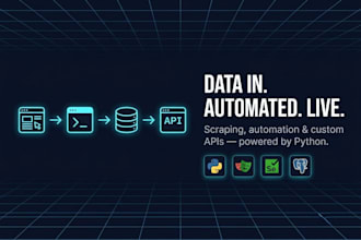 build a custom web scraping bot with automated data pipeline and API