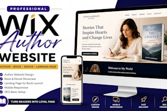do wix author website, book author website, ebook website, author landing page