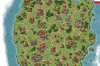 dnd regional map fantasy map, battle map city and rpg maps